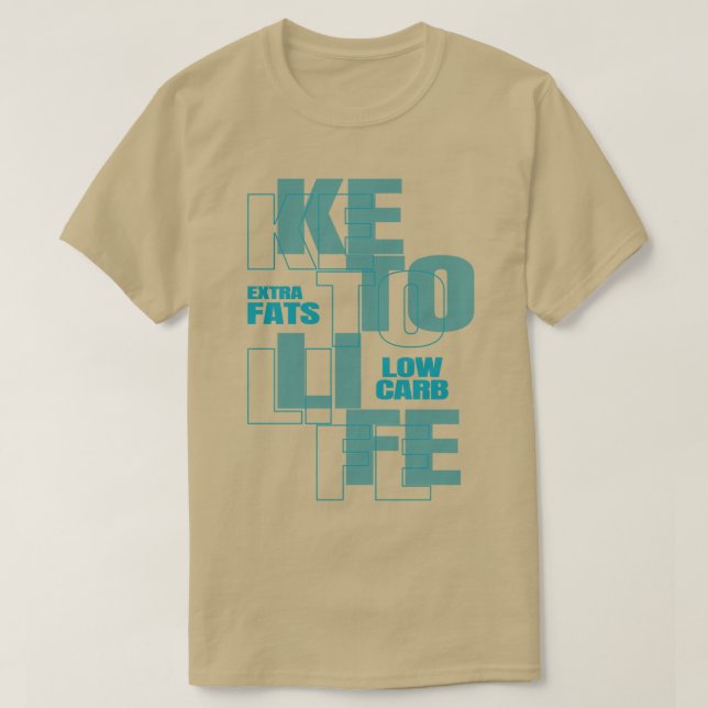 T-shirt Keto Life - Carbe basse (Design devant)