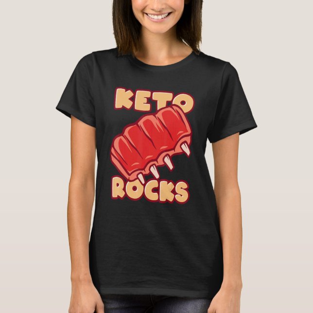 T-shirt Keto Rocks Grilled Spare Ribs (Devant)
