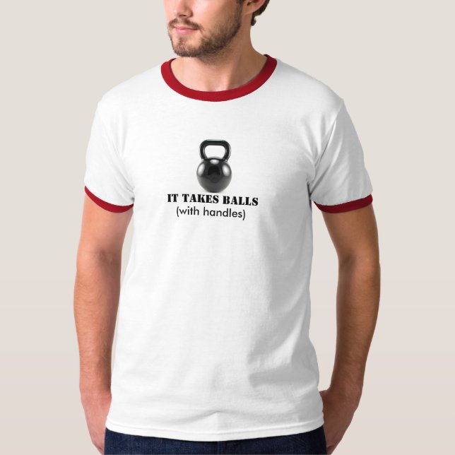 T-shirt kettlebell, il prend des boules, (avec des (Devant)