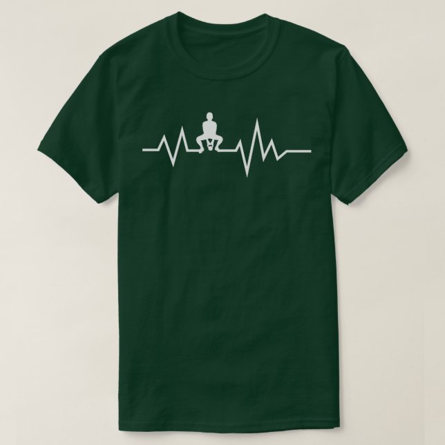 T-shirt Kettlebell Workout Poids Heartbeat 1 (Design devant)