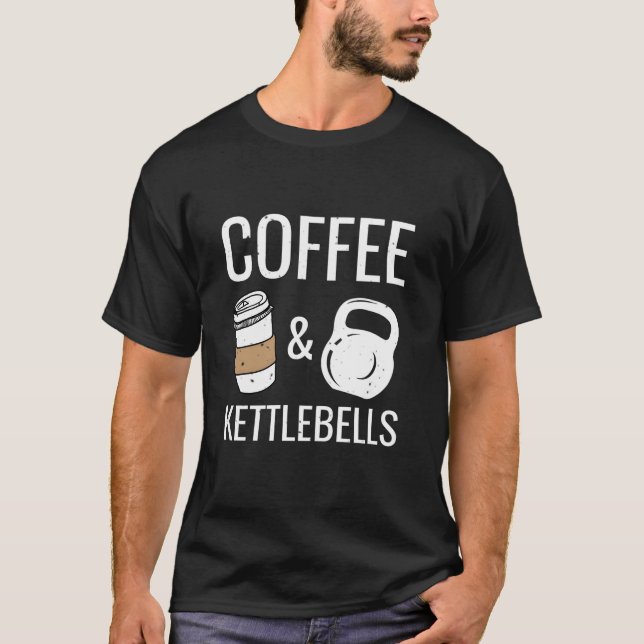 T-shirt Kettlebells Coffee Hiit Fitness Workout Gym (Devant)