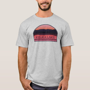 T-shirt Keuka Lake New York Red Sunrise