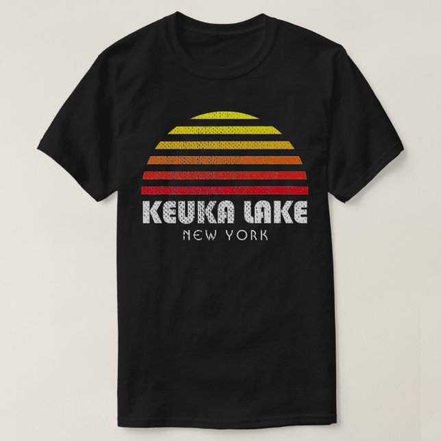 T-shirt Keuka Lake Sunset New York Keuka Lake (Design devant)