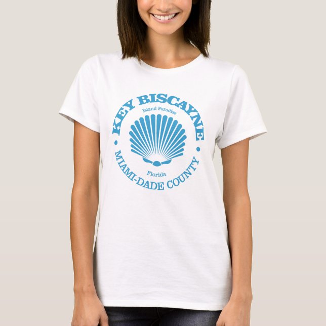 T-shirt Key Biscayne (coquillage) (Devant)