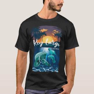 T-shirt Key Largo Floride Lamantins  Souvenir de vacances 