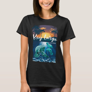 T-shirt Key Largo Floride Lamantins  Souvenir de vacances 