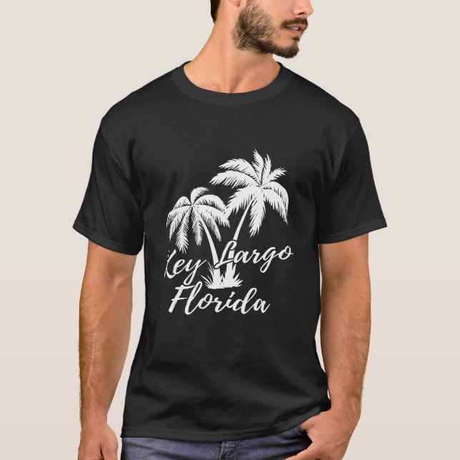 T-shirt Key Largo Floride Plage Palmiers vacances (Devant)