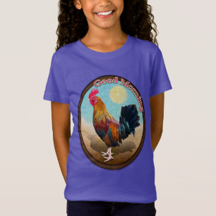 T-Shirt Key West - Coq Gitan Bonjour Ovale Vintage