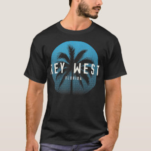 T-shirt Key West FL Vintage Palm Tree Beach Design