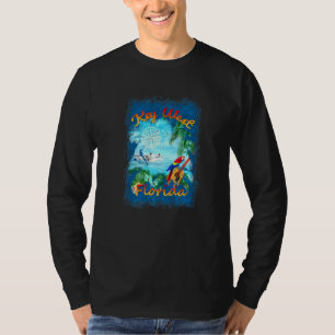 T-shirt Key West Florida Beach Island Vacances Parrot