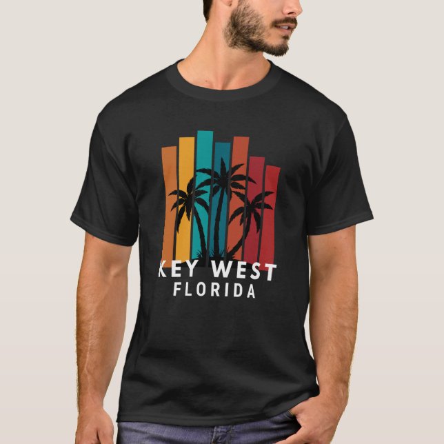 T-shirt Key West Florida Famille Vacances Plage Tropical (Devant)