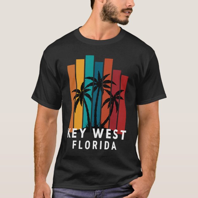 T-shirt Key West Florida Family Vacation Beach Tropical (Devant)