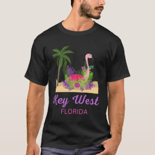 T-shirt Key West Florida Flamant rose Vacances Voyage