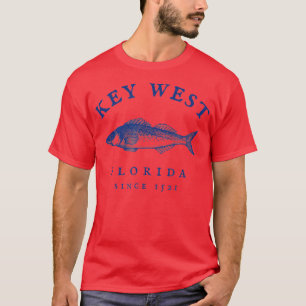 T-shirt Key West Florida Pêche Vintage