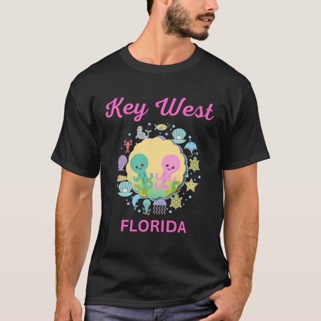 T-shirt Key West Florida Sea Animals (Devant)