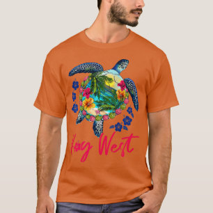 T-shirt Key West Florida Sea Turtle Hibiscus Summer Vacat