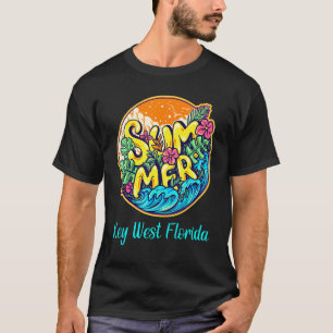 T-shirt Key West Florida Summer Sea Vacances Plages Sun S