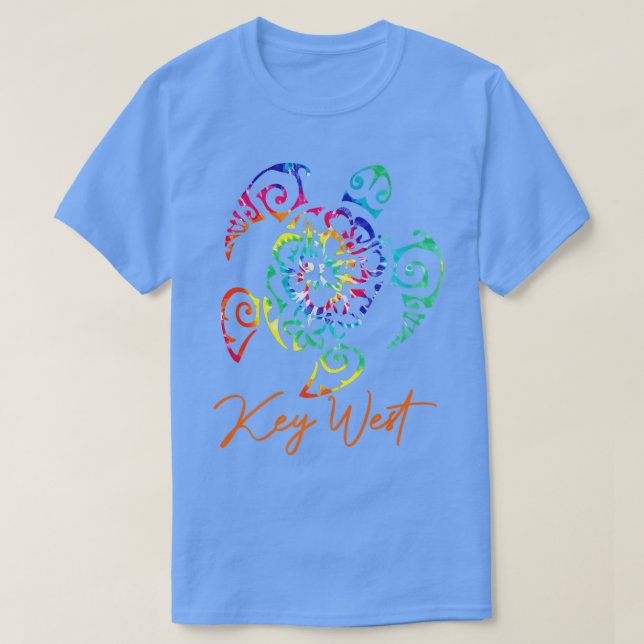 T-shirt Key West Florida Tie Dye Sea Turtle Vacation 2023 (Design devant)
