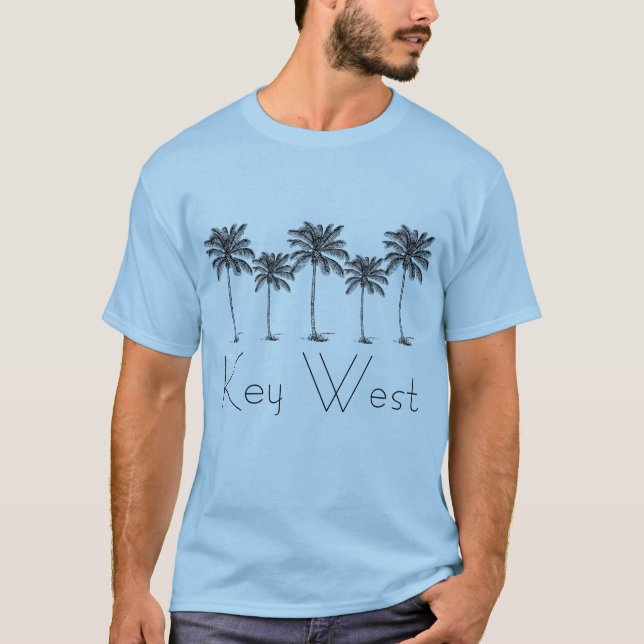 T-shirt Key West Floride Palmiers à Coco (Devant)
