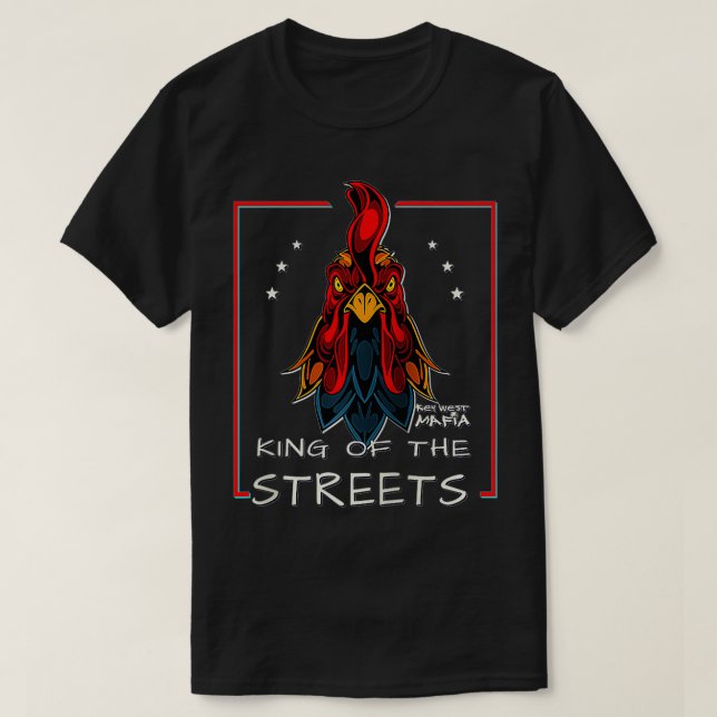 T-shirt Key West, Floride - Roi des Rues Rooster Ra (Design devant)
