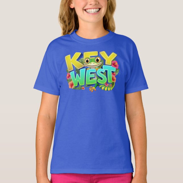 T-shirt Key West Gecko Floride (Devant)