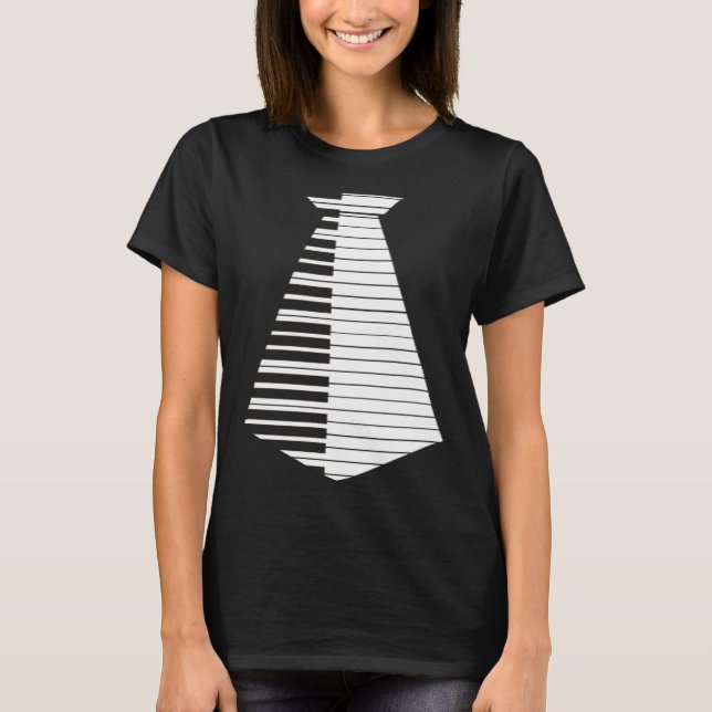 T-shirt Keyboard pianist piano tie musician (Devant)