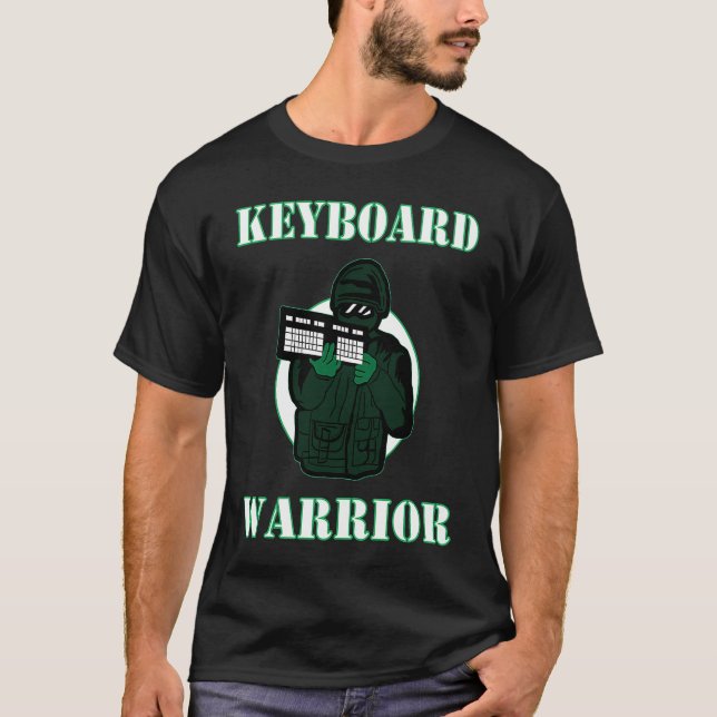 T-shirt Keyboard Warrior  Gaming Gamer Keyboard Hater Nerd (Devant)