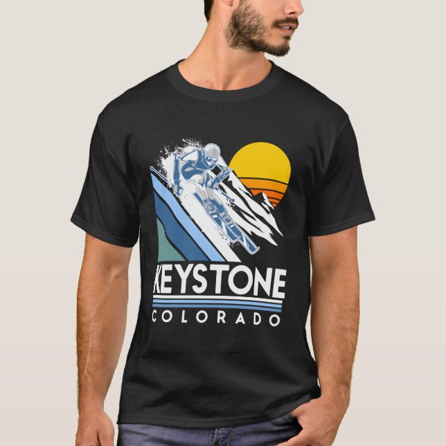 T-shirt Keystone Colorado Retro Ski (Devant)