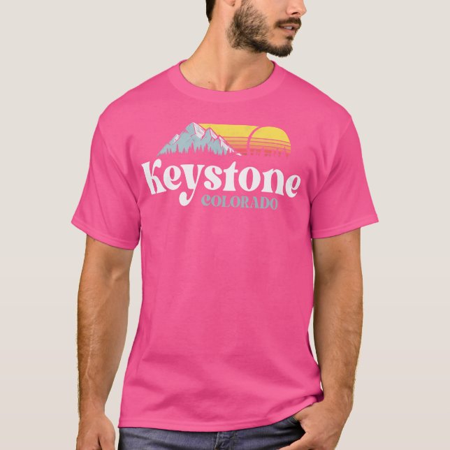 T-shirt Keystone Colorado Ski de neige Randonnée Visite (Devant)