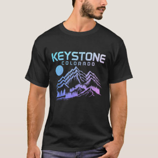T-shirt Keystone Colorado Ski Snowboard Hiver Vintage Mou