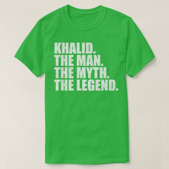 T-shirt KhalidKhalid Nom Khalid prénom (Design devant)