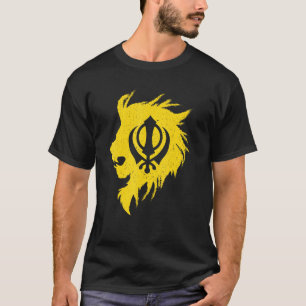 T-shirt Khanda Lion Kaur Punjabi Sikhism Sikh