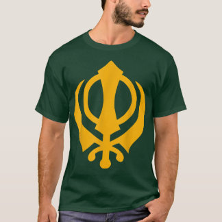 T-shirt KhandaSikhism Sikh épée Dieu Insigne Symbole Tee