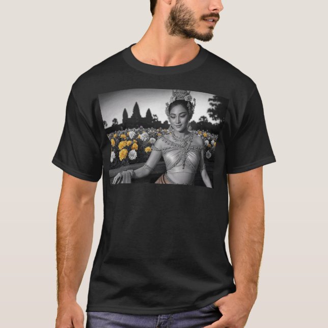 T-shirt Khmer Mona Lisa À Angkor Wat (Devant)