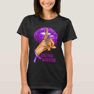 T-shirt Ki Support Epilepsie Sensibilisation Costume Lèvre