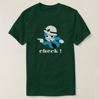 T-shirt Kibo-chan pointing and checking