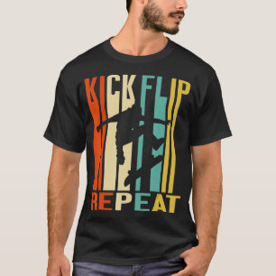 T-shirt Kick Flip Repeat Vintage Skate