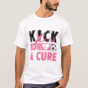 T-shirt Kick For A Cure Respecter Le Cancer Du Sein Pink R
