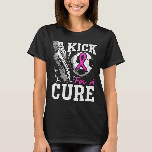 T-shirt Kick For A Cure Sensibilisation au Cancer du Sein  (Devant)