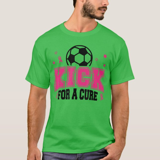 T-shirt Kick for a Cure Soccer Breast Cancer Awareness Pin (Devant)