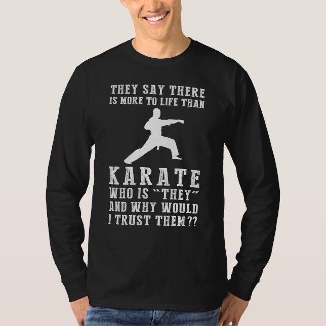 T-shirt Kick, Laugh, Conquer : Ils contestent avec le kara (Devant)