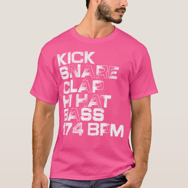 T-shirt Kick Snare Clap Hi Casquette Bass 174 Bpm Synthéti (Devant)