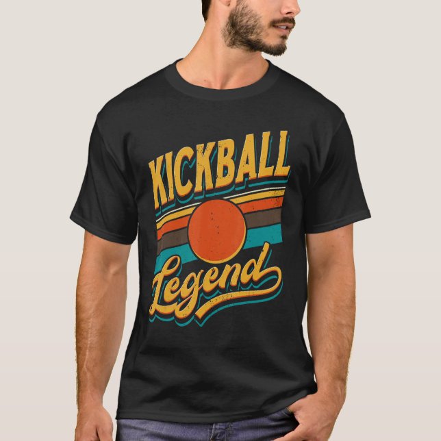 T-shirt Kickball Legend Retro Kick Ball Player (Devant)