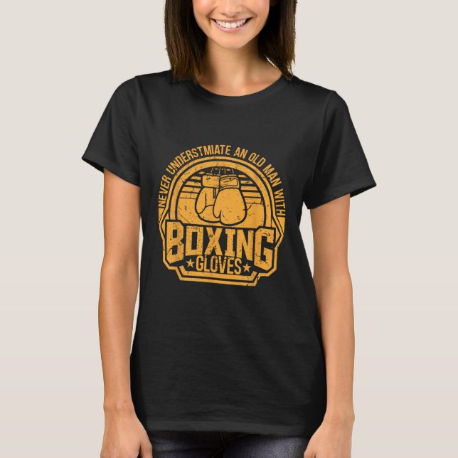 T-shirt Kickboxer Kickboxing Boxeur Boxe Design Vintage  (Devant)