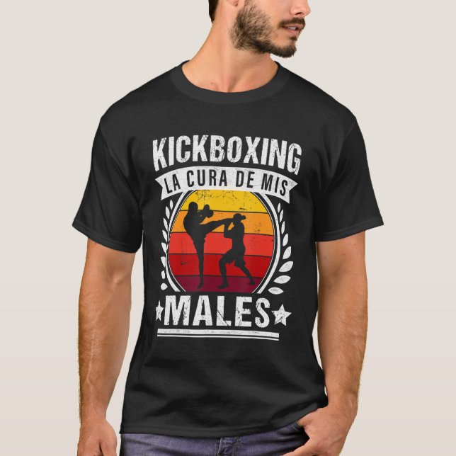 T-shirt Kickboxer Kicking Punching Kickboxing Mélange Mart (Devant)