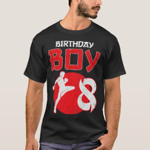 T-shirt Kickboxing 8 ans Anniversaire Mma Arts martiaux B