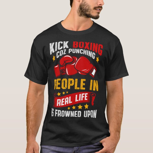 T-shirt Kickboxing drôle  (Devant)
