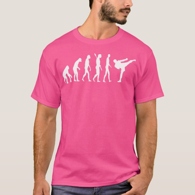 T-shirt Kickboxing Evolution Karate Arti Taekwondo Judo (Devant)