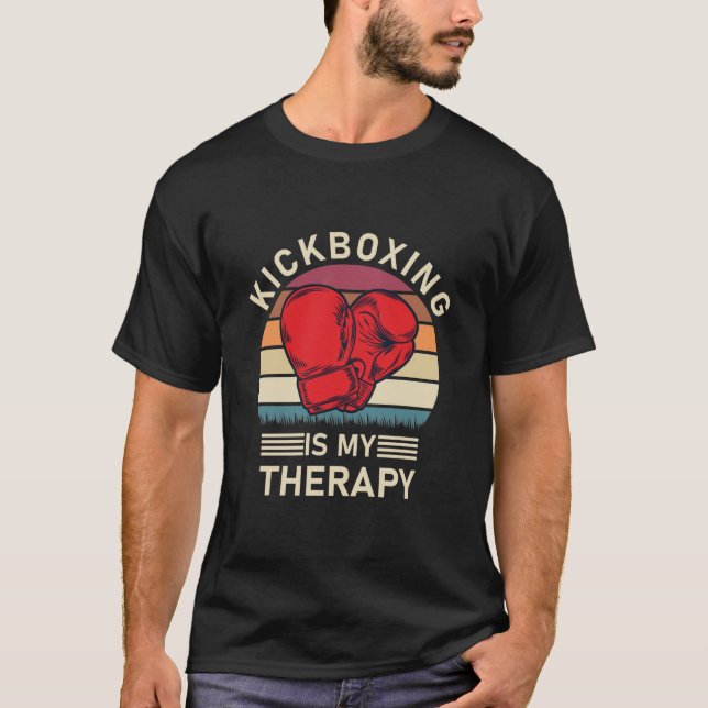 T-shirt Kickboxing Is My Therapy - Boxing - Boxer (Devant)