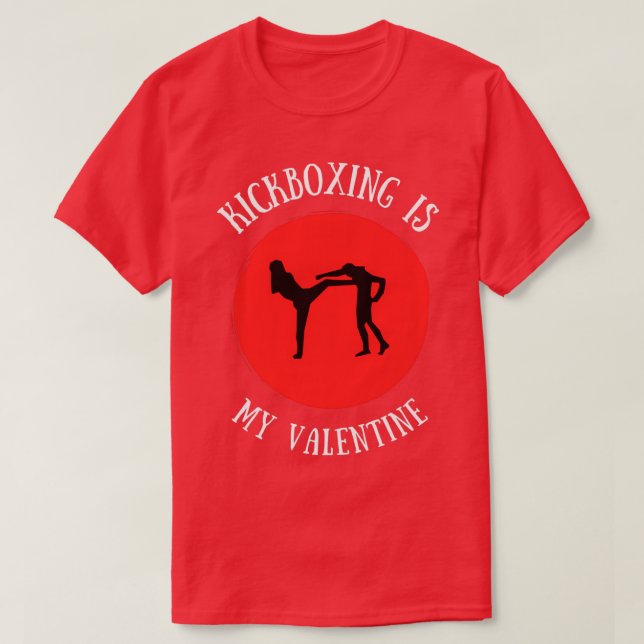 T-shirt Kickboxing Is My Valentine 1 (Design devant)